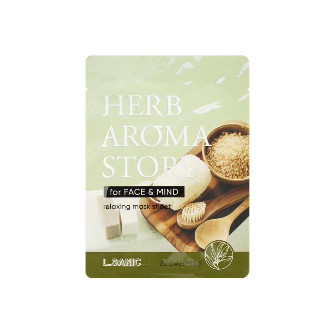 Тканевая маска для лица с эффектом ароматерапии L.Sanic Herb Aroma Story Relaxing Mask Sheet