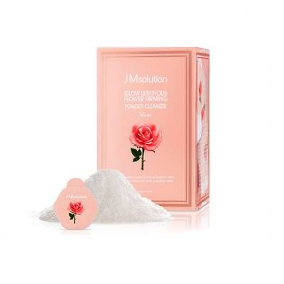 Энзимная пудра с розой JMSolution Glow Luminous Flower Firming Powder Cleanswer Rose