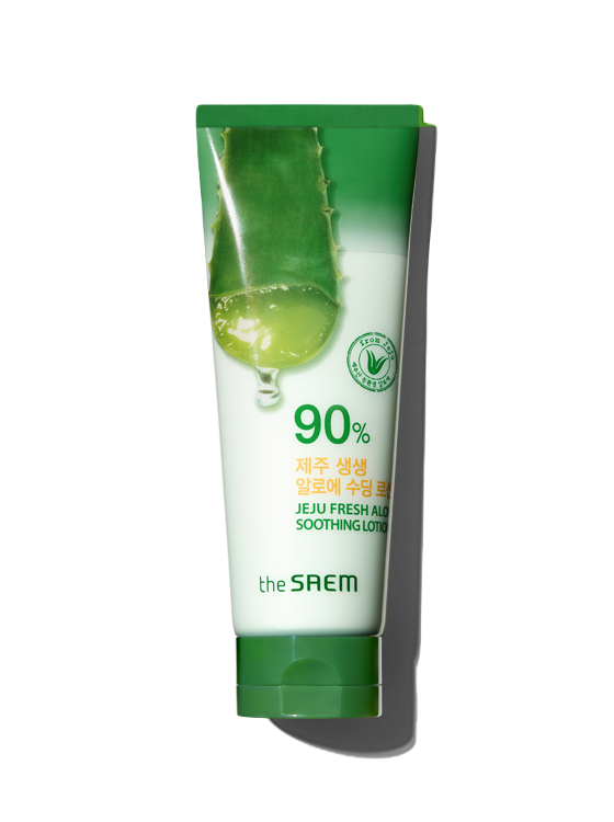 Успокаивающий лосьон для лица и тела с 90% алоэ The Saem Jeju Fresh Aloe Soothing Lotion 90%