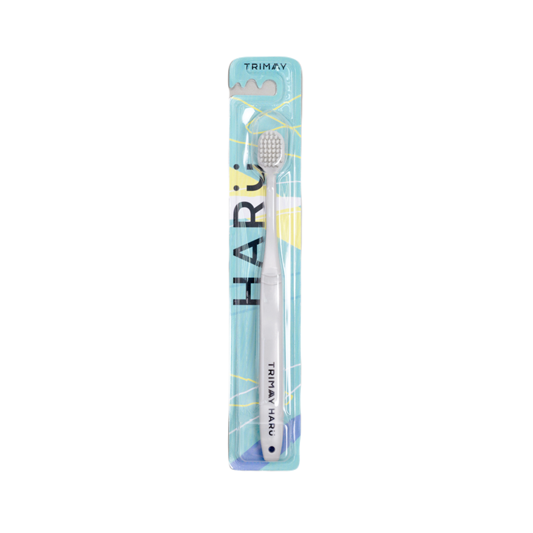 Зубная щетка с антибактериальным покрытием TRIMAY HARU White Toothbrush