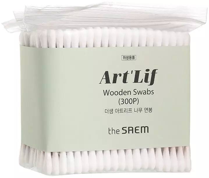 Палочки ватные The Saem Art'Lif Wooden Swabs набор 300 шт