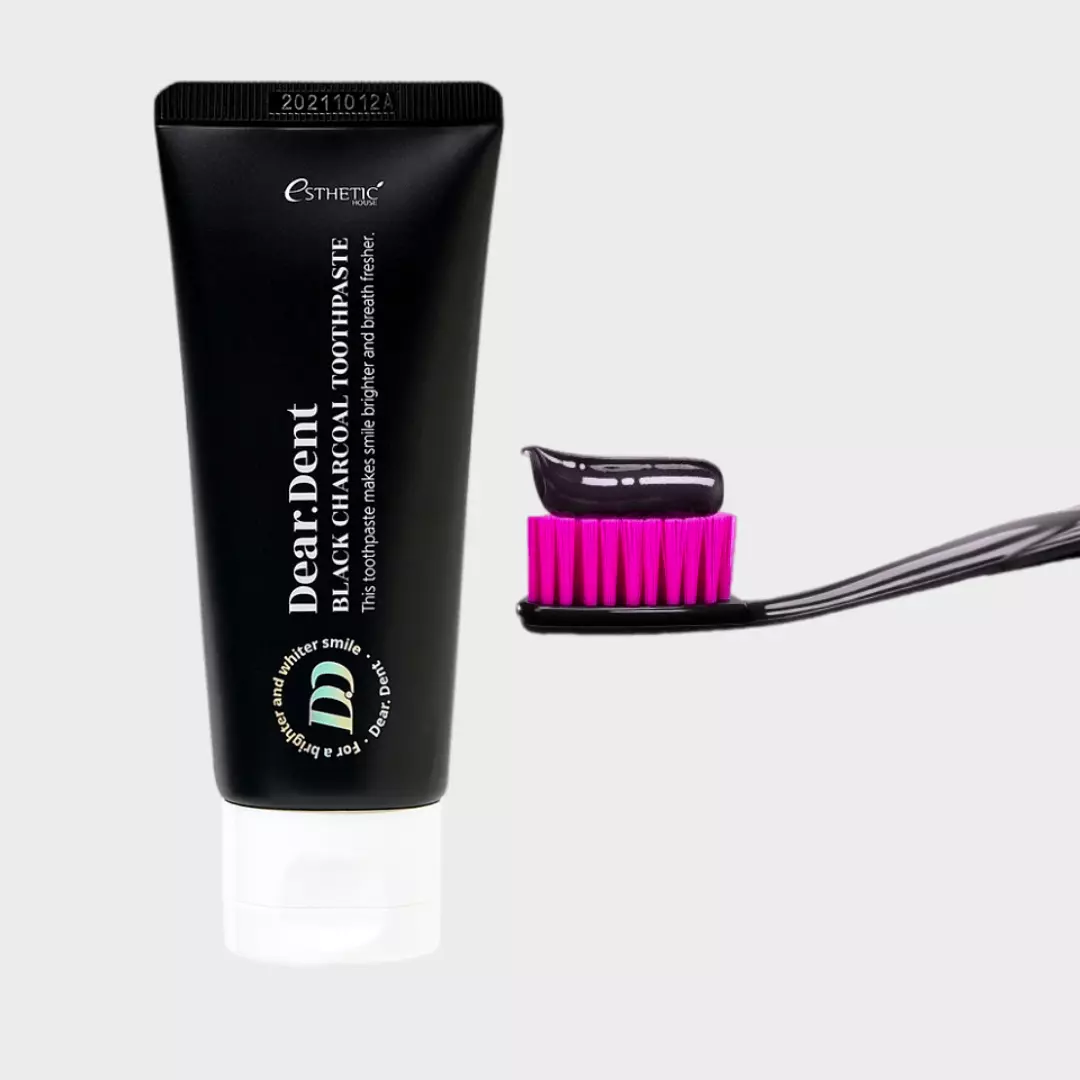 Зубная паста с древесным углём Esthetic House Dear.Dent Black Charcoal Toothpaste